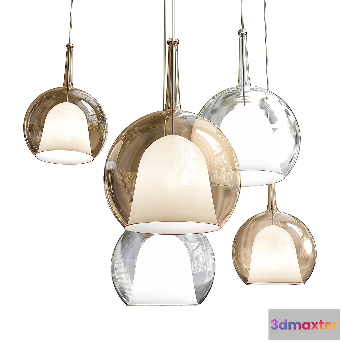 1327832 - Medium Glo Pendant Light 3D Max