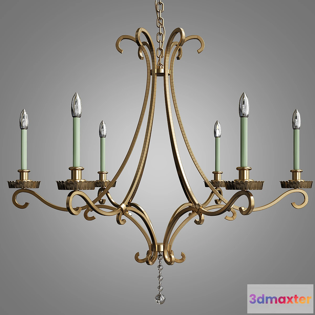 1327975 - Visual Comfort Oslo 6-Light Chandelier 3D Max