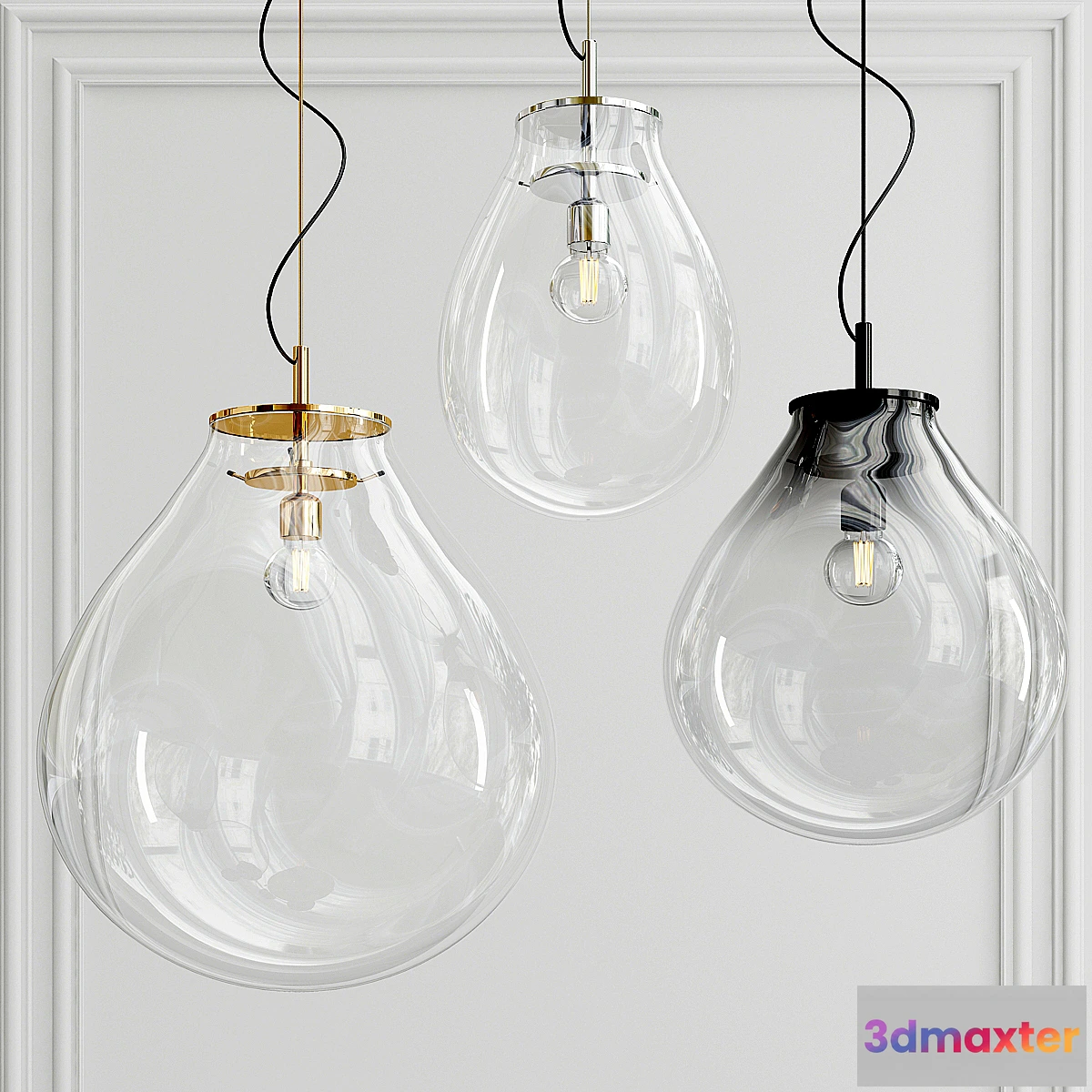 1328155 - Tim Blown Glass Pendant Lamp 3D Max