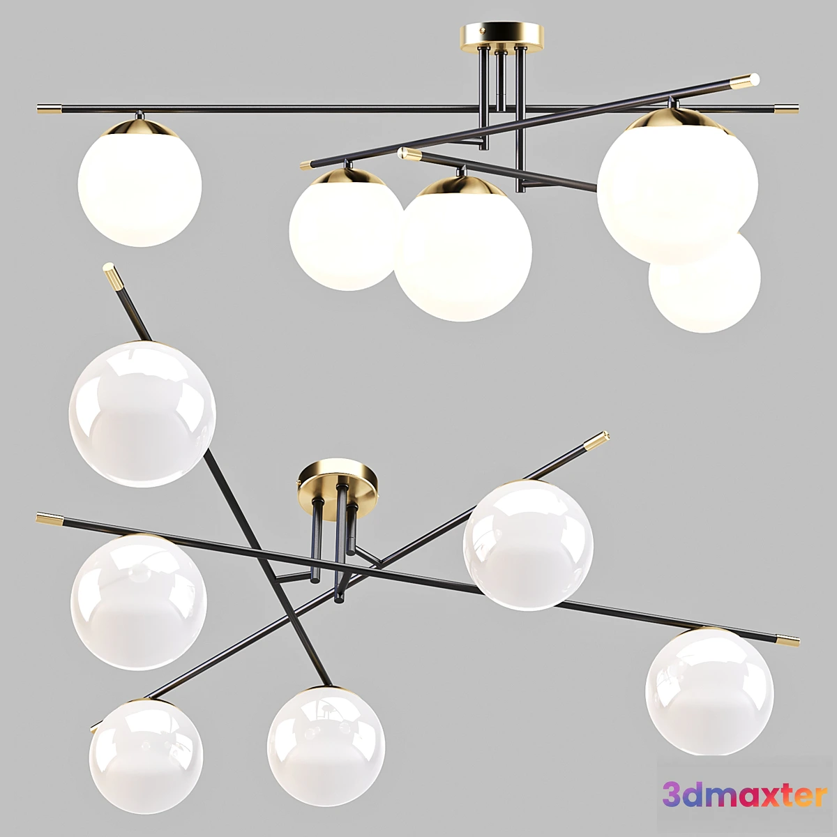 1328432 - Maytoni Nostalgia (MOD048CL-06G) - Ceiling Lamp 3D Max