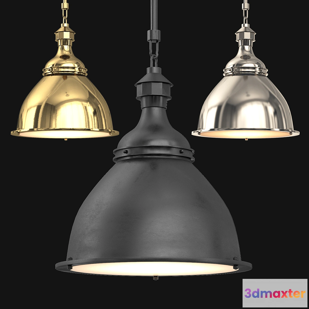 1328434 - 20TH C. ENGLISH CLOCHE PENDANT 3D Max