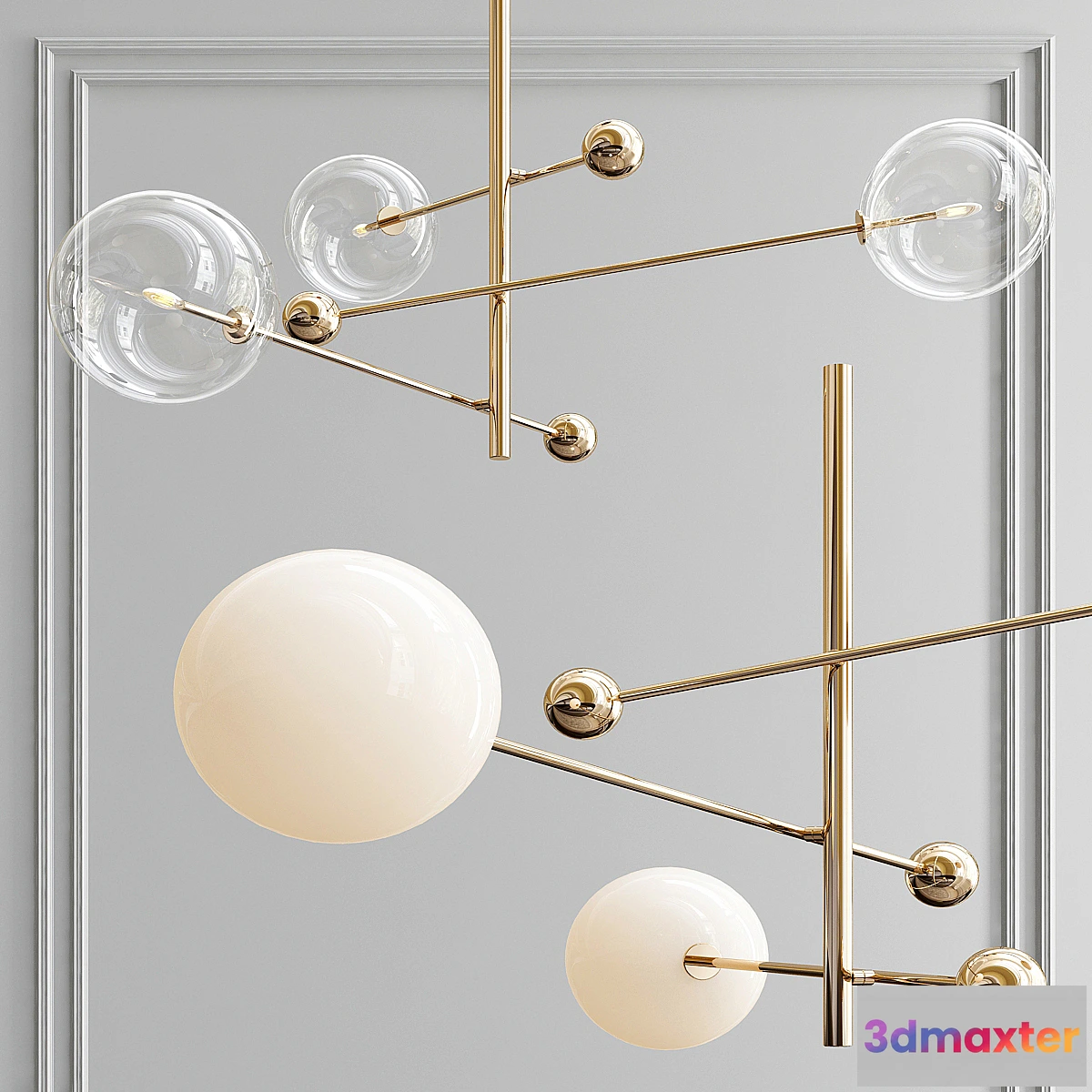 1328548 - RD15 3 Arm Chandelier 3D Max