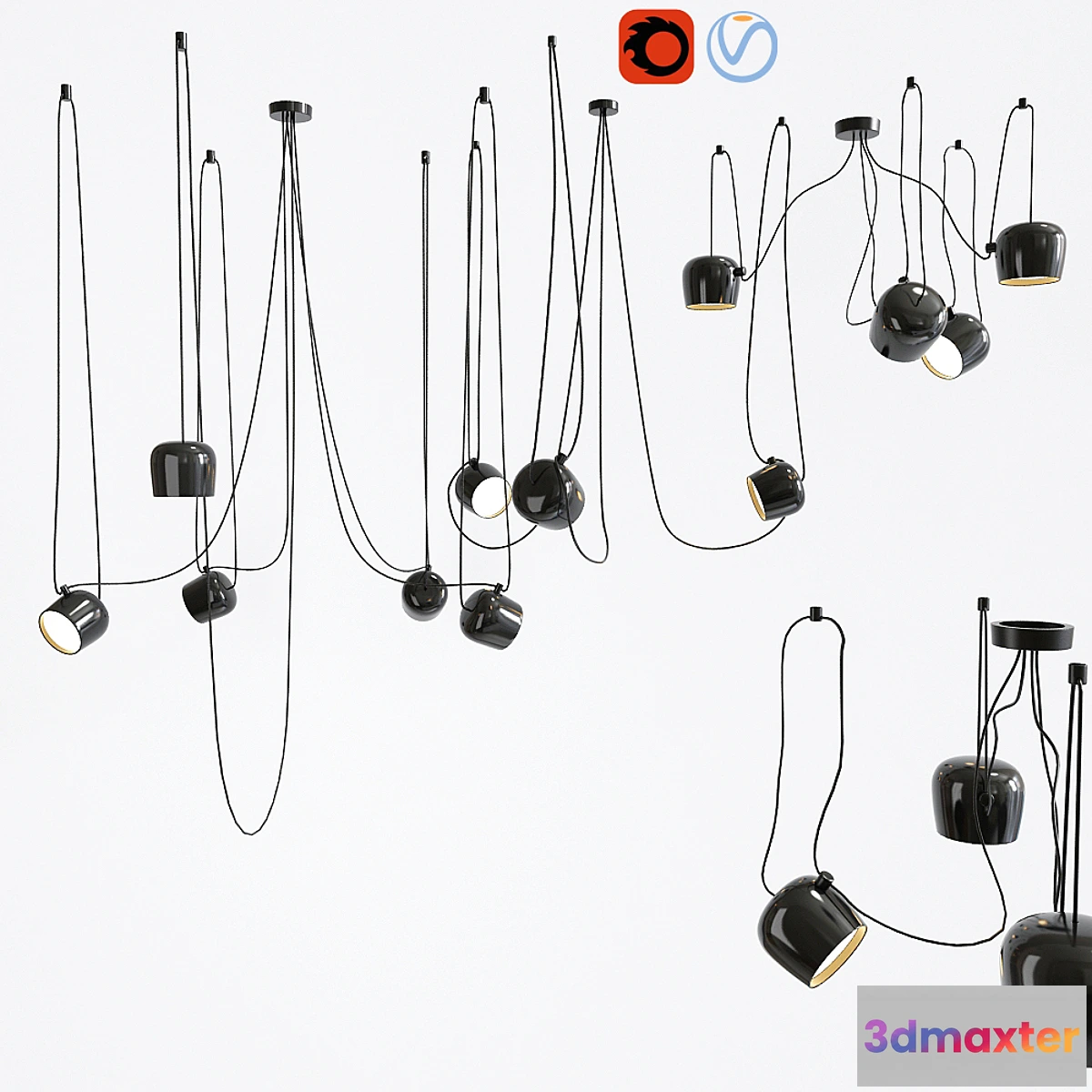 1329026 - Aim pointed lighting set 3D Max