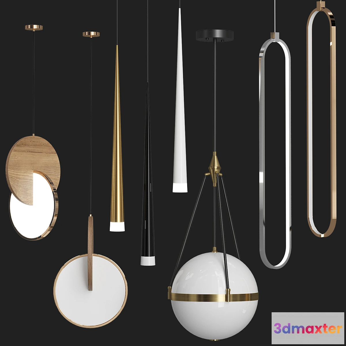 1330792 - 4 Pendants by Lampatron 3D Max