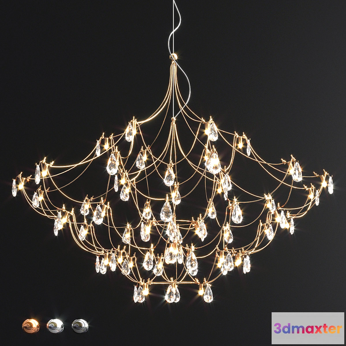 1331414 - Crystal galaxy quasar chandelier 3D Max