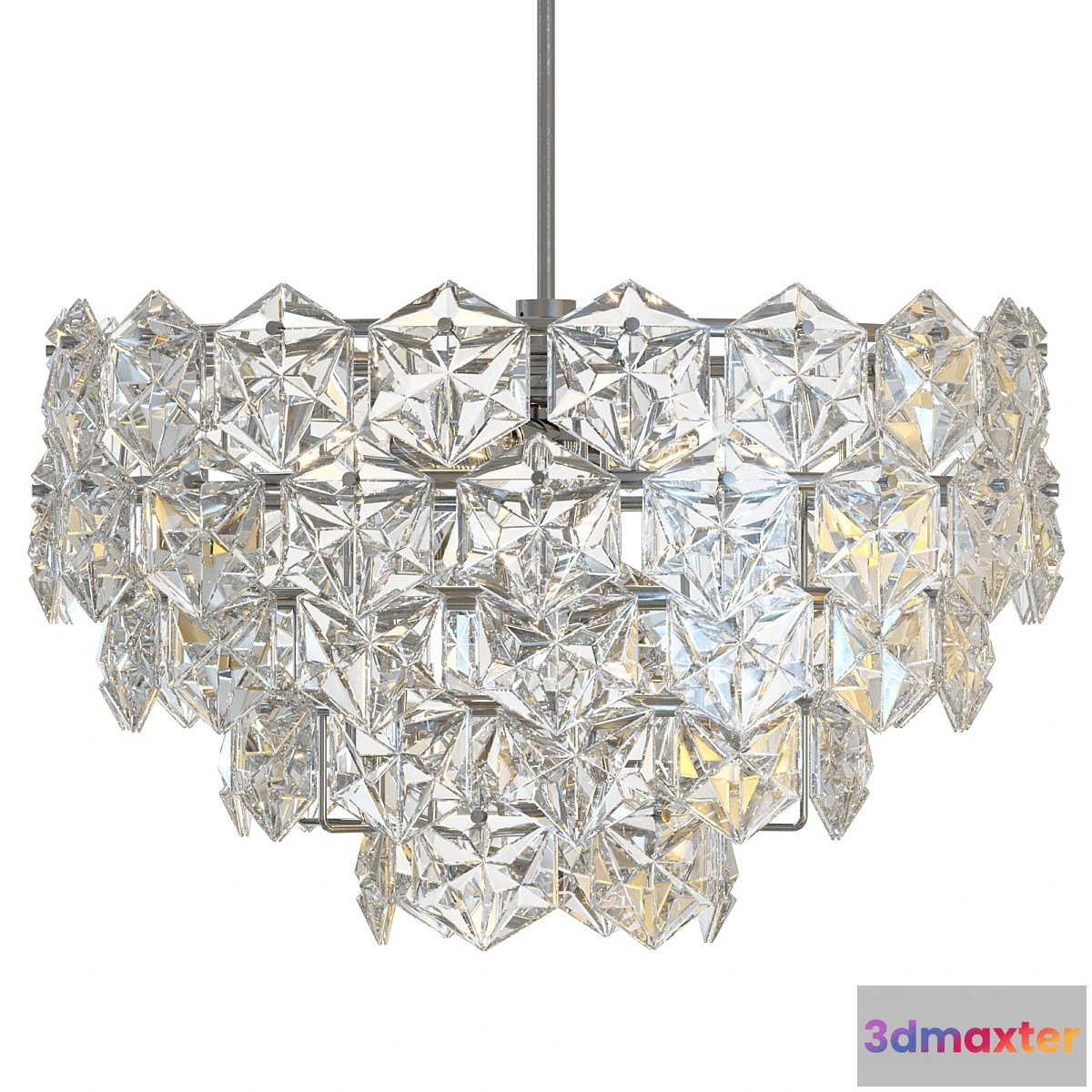 1331488 - Kinkeldey - Hexagonal Crystal Chandelier 3D Max