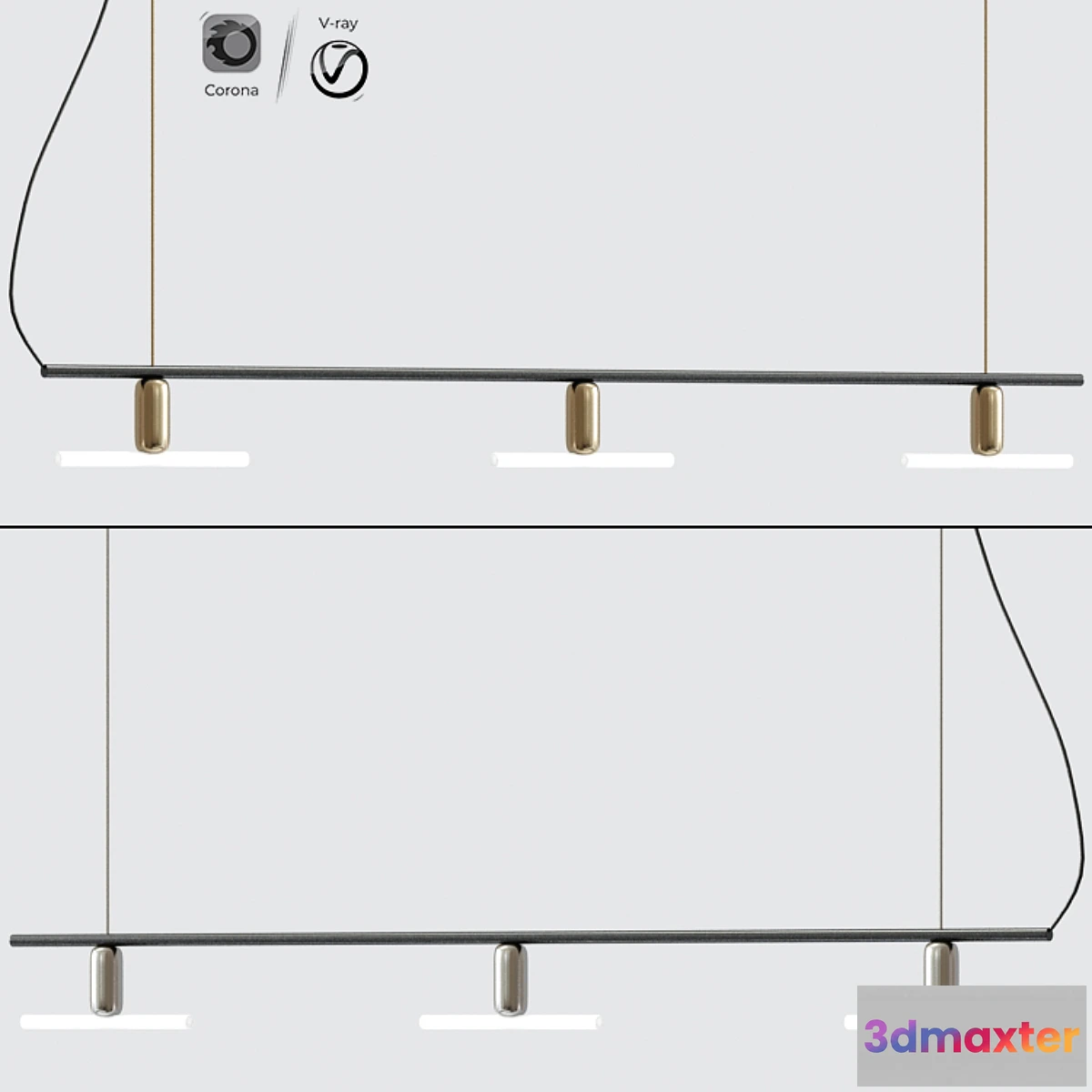 1332216 - Nedgis Linear Ceiling Chandelier 3D Max