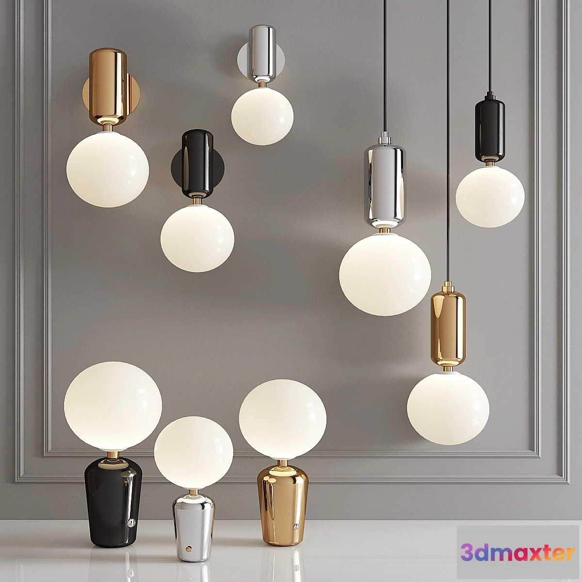 1332550 - Parachilna Aballs Lamp Collection - No.2 3D Max