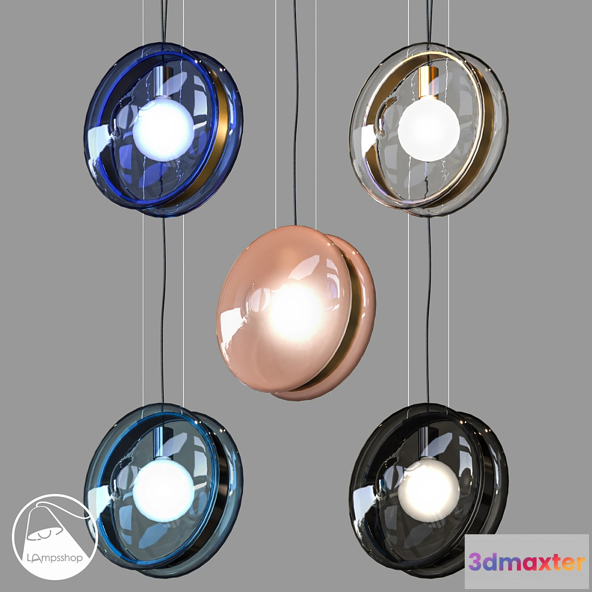 1333076 - LampsShop.com PDL2166 Pendant Creative Yo-yo 3D Max