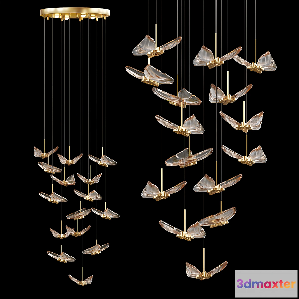 1333242 - Chandelier Fly Butterfly 3D Max