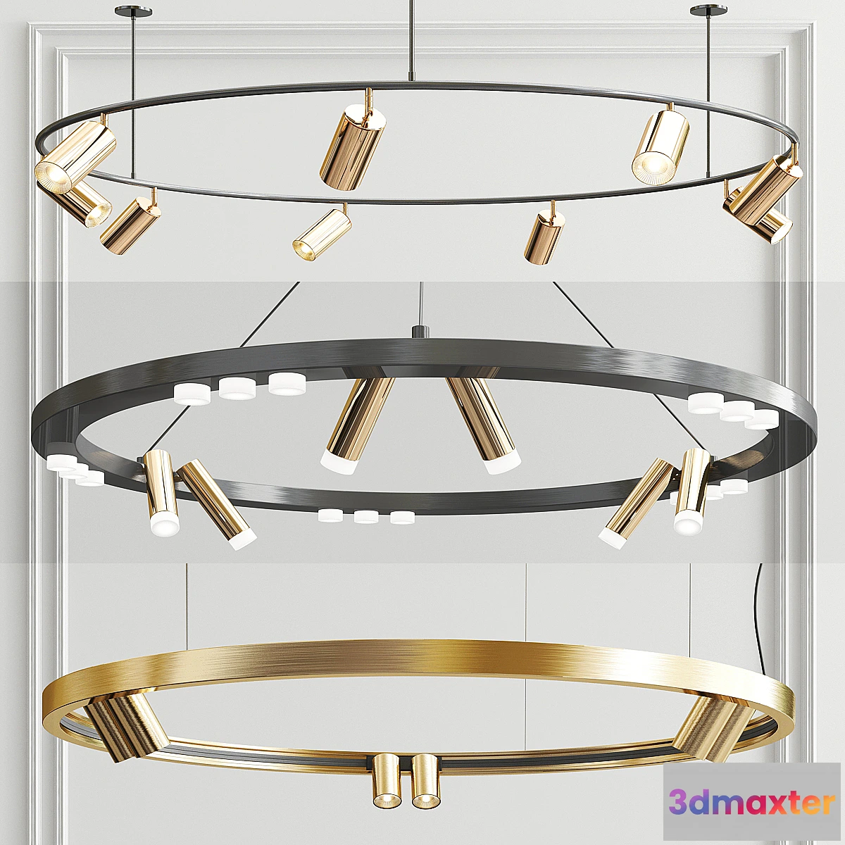 1333248 - Brand Odeon Superloop Chandelier - 3 type 3D Max