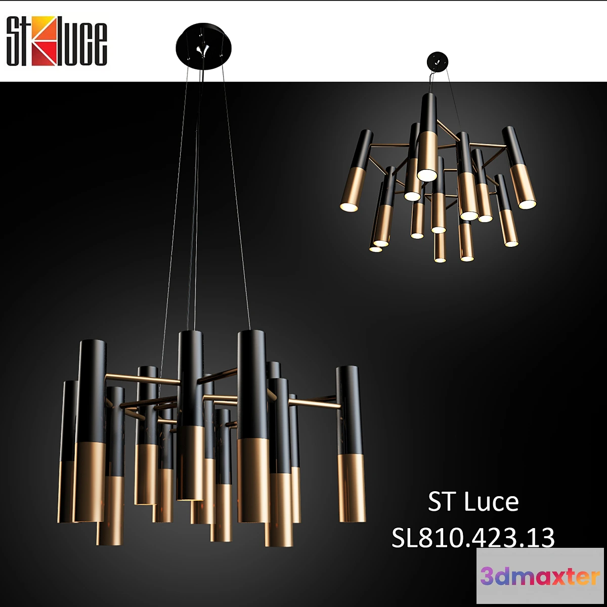 1333492 - Suspended chandelier ST Luce SL810.423.13 3D Max