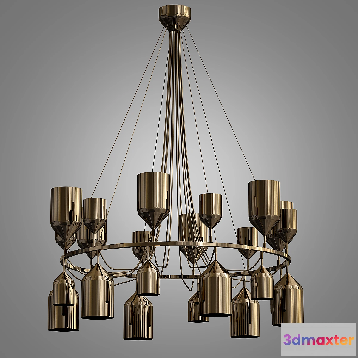 1333860 - Metalarte Copacabana Queen 3 Pendant Lamp 3D Max