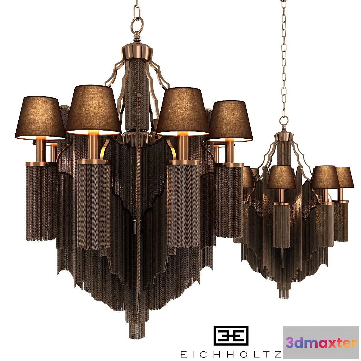 1334022 - Eichholtz - Chandelier Fringe L 3D Max