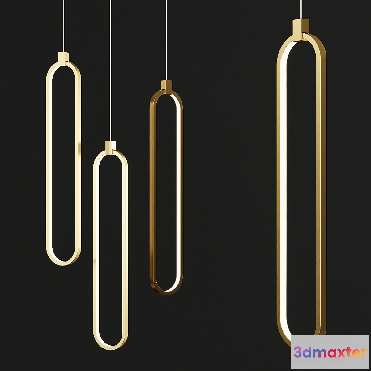 1334537 - Pendant light Lampatron SILIS Brass 3D Max