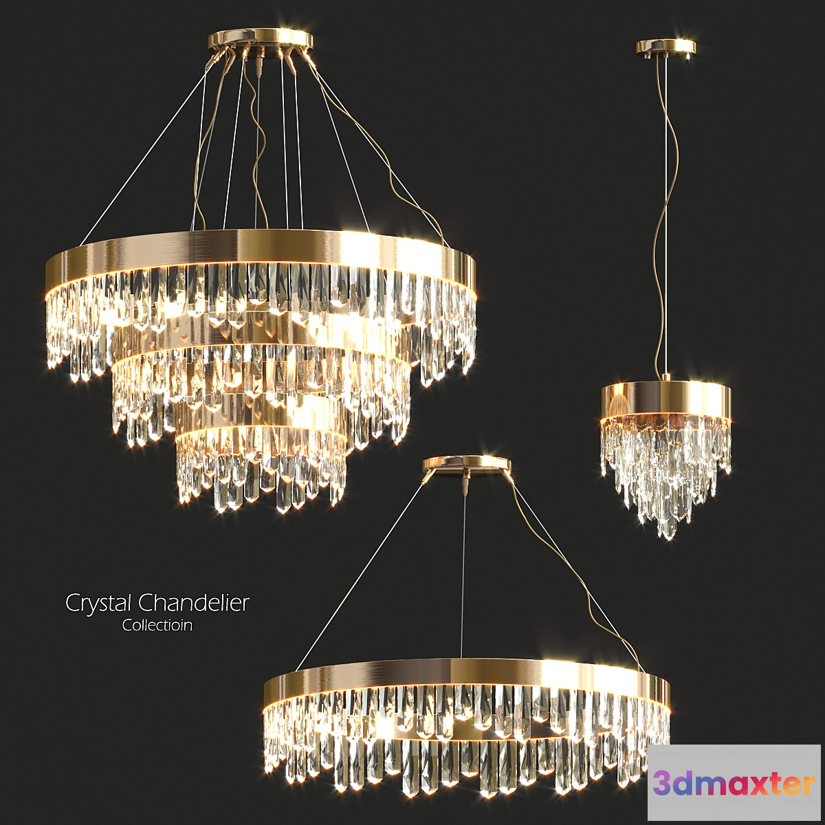 1334561 - Crystal chandelier collectioin 3D Max