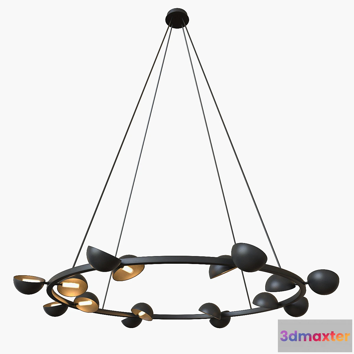 1334852 - Avion round 16 lights chandelier 3D Max