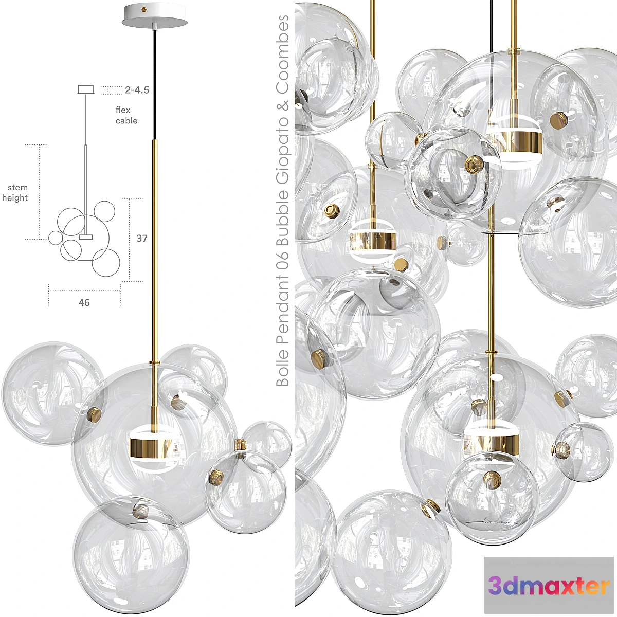 1335042 - Bolle Pendant 06 Bubble 3D Max