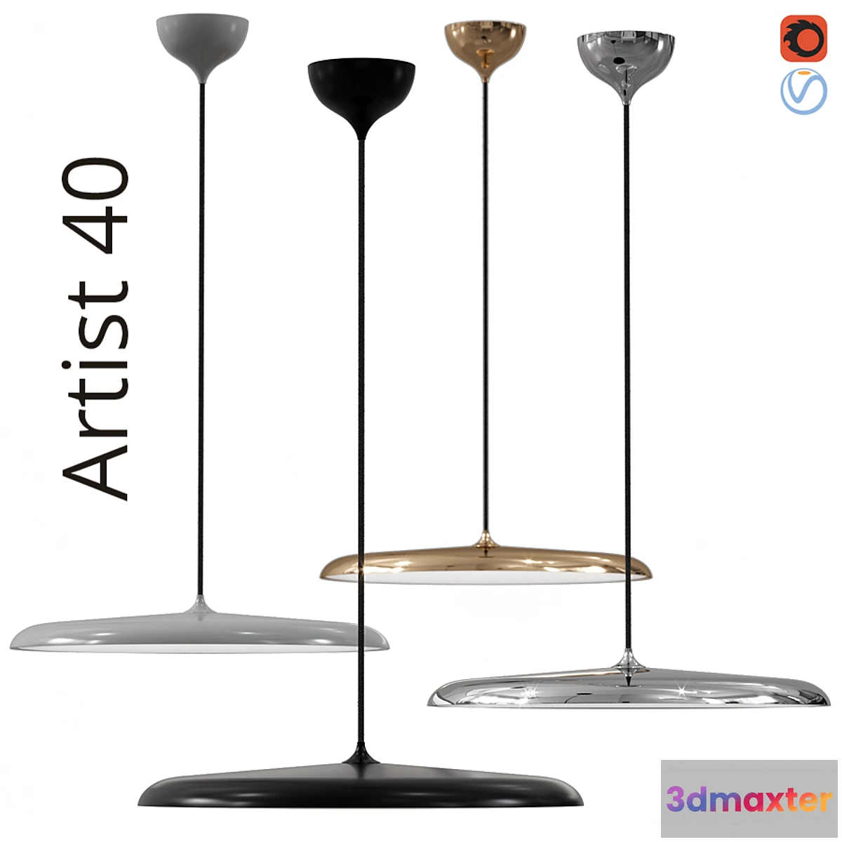 1335401 - Nordlux Artist 40 3D Max