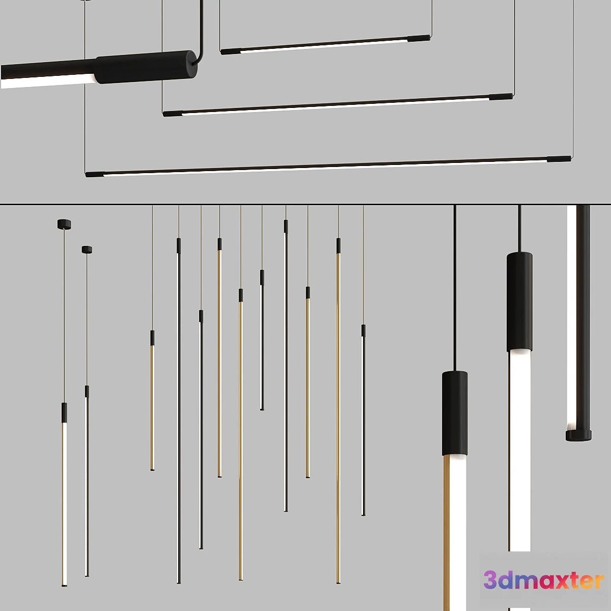 1335510 - LINES pendant light collection 3D Max
