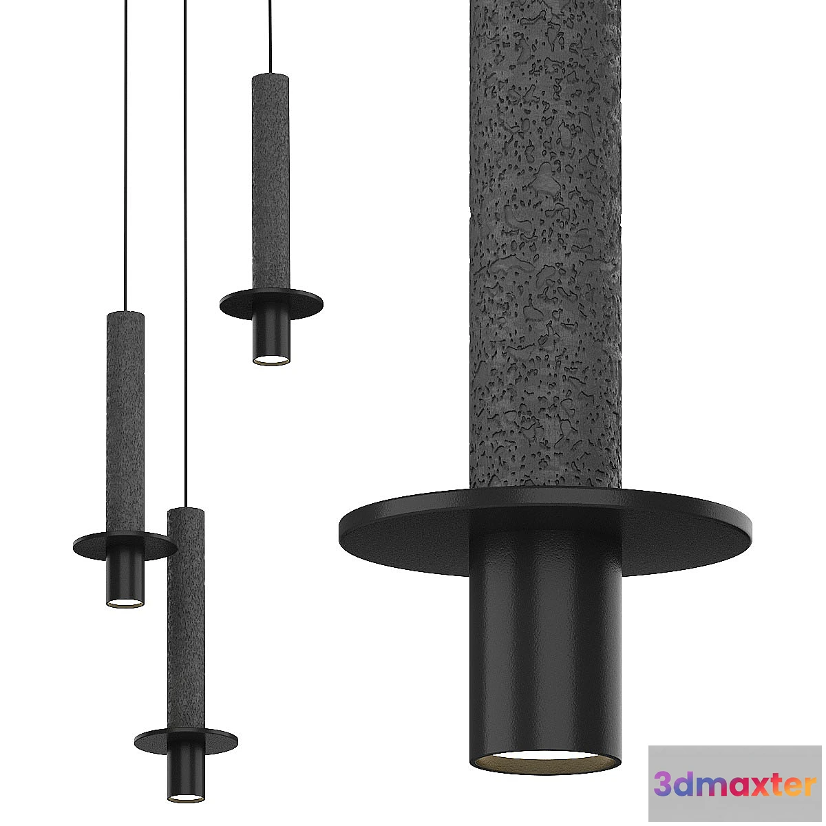1336093 - Pendant lamp METABLACK by Romatti - No.2 3D Max