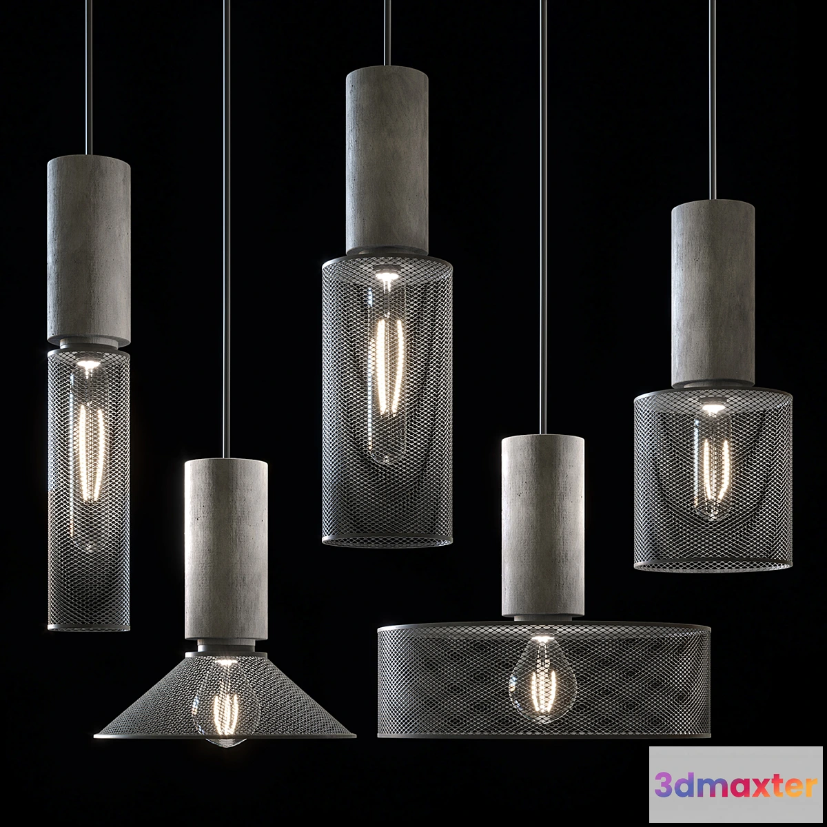1336854 - Modern industrial style pendant lamp 3D Max