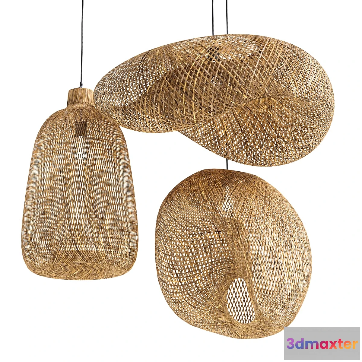 1338358 - Rattan Pendant light - No.2 3D Max