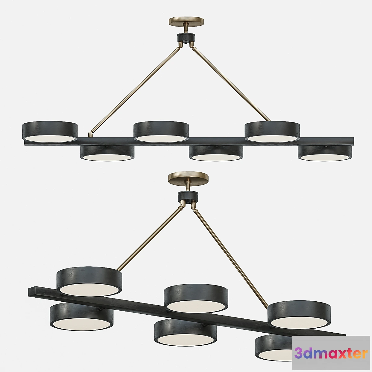 1338833 - Arteriors Linus Linear Chandelier 3D Max