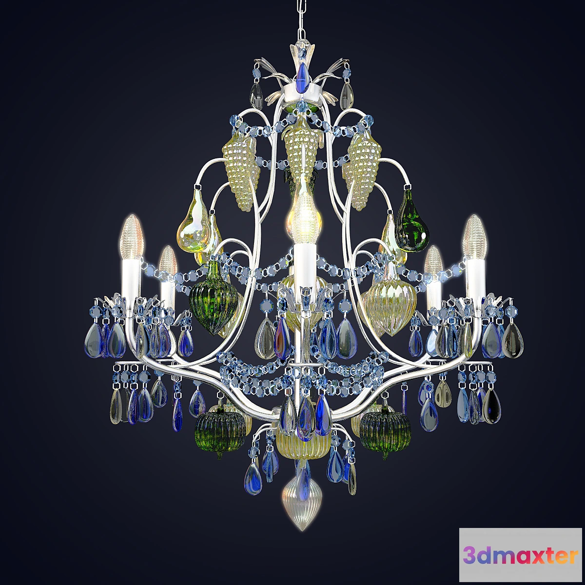 1339598 - Chandelier Arte Lamp Riccheza A2011LM-6GO 3D Max