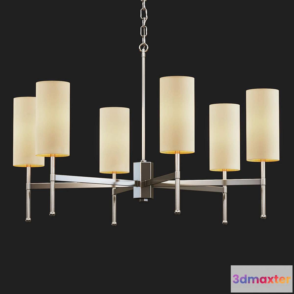 1340216 - Tigermoth lighting - Stem chandelier with silk 3D Max
