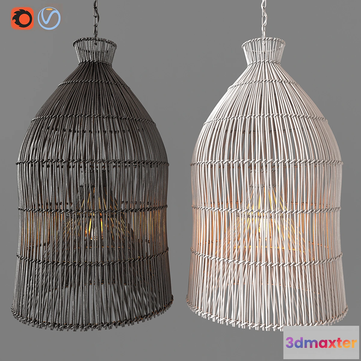 1340400 - Indonesian Fishing Baskets by Restoration Hardware 3D Max