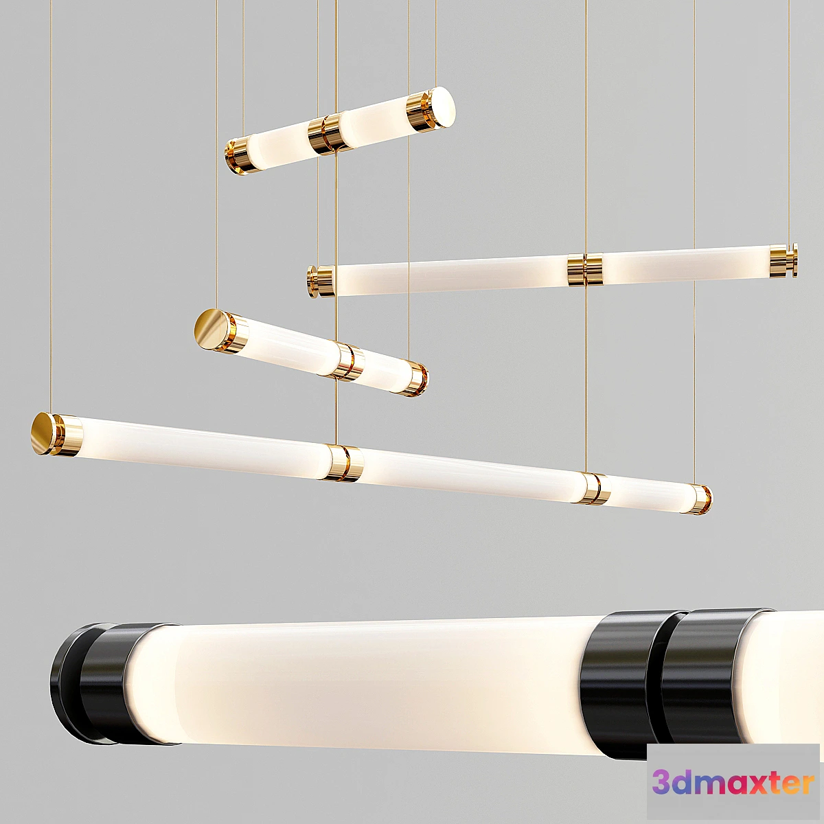 1340426 - LUNA Lighting System Chandelier 3D Max