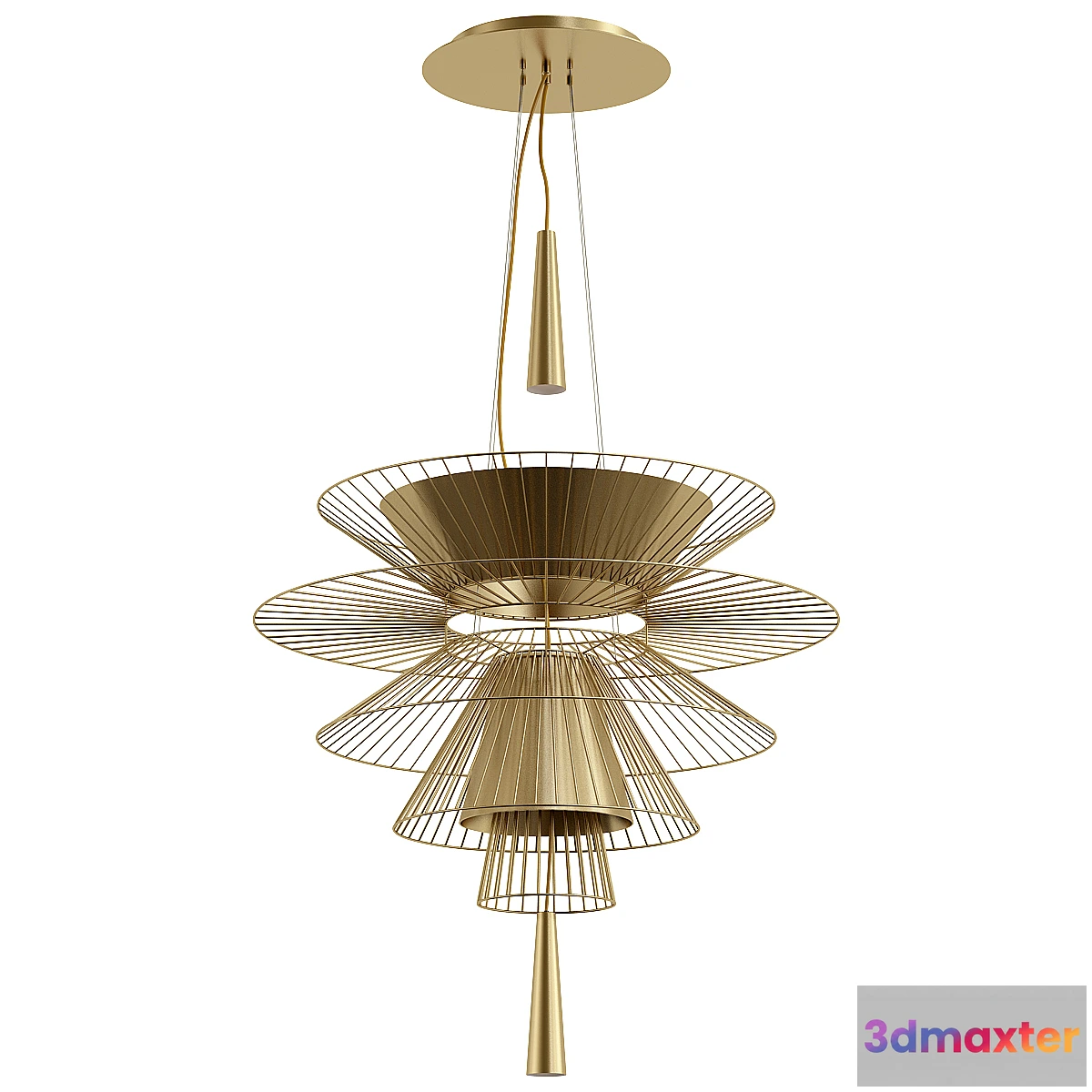 1340468 - Shade Metal Chandelier 3D Max