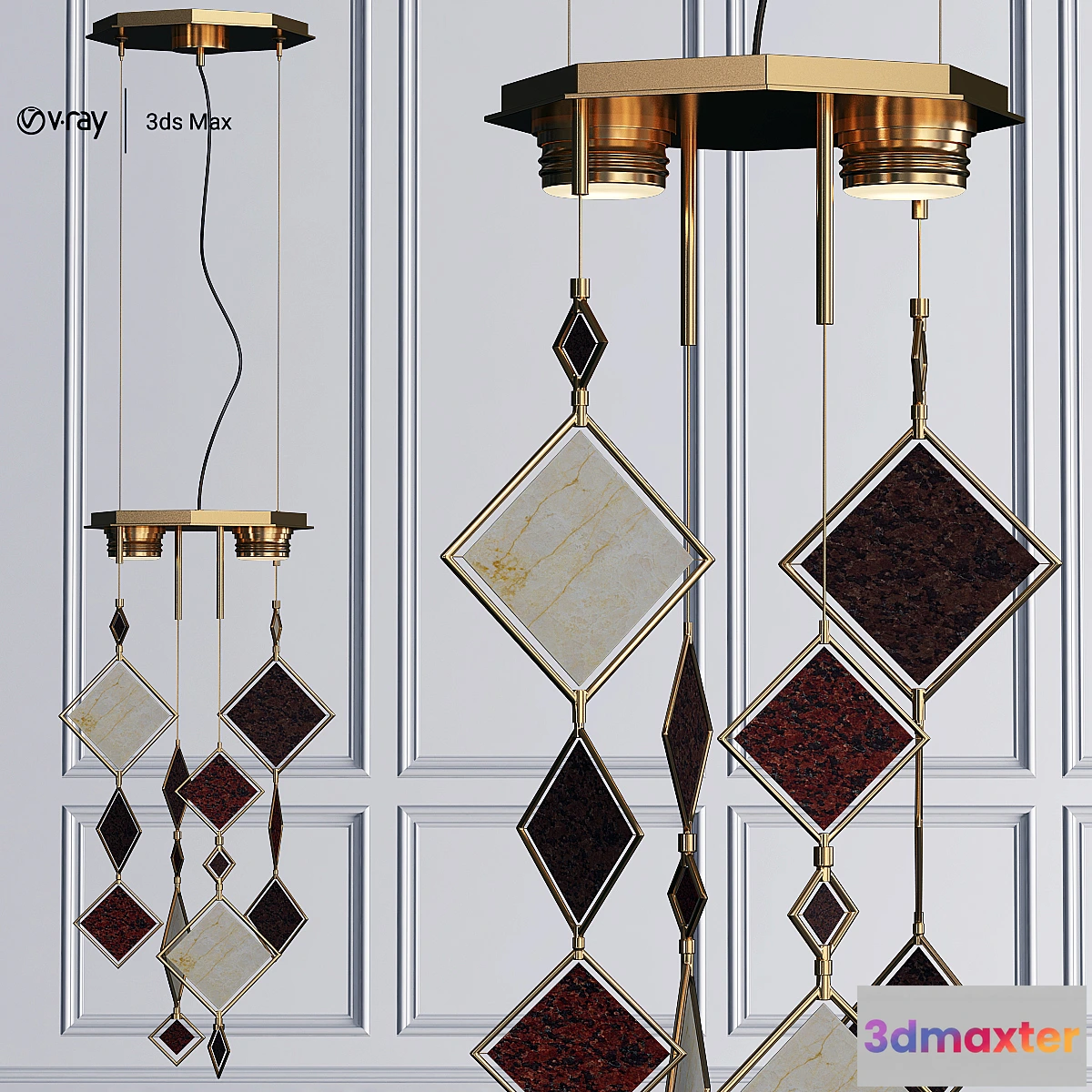 1340597 - QUADRIE_Pendant 3D Max