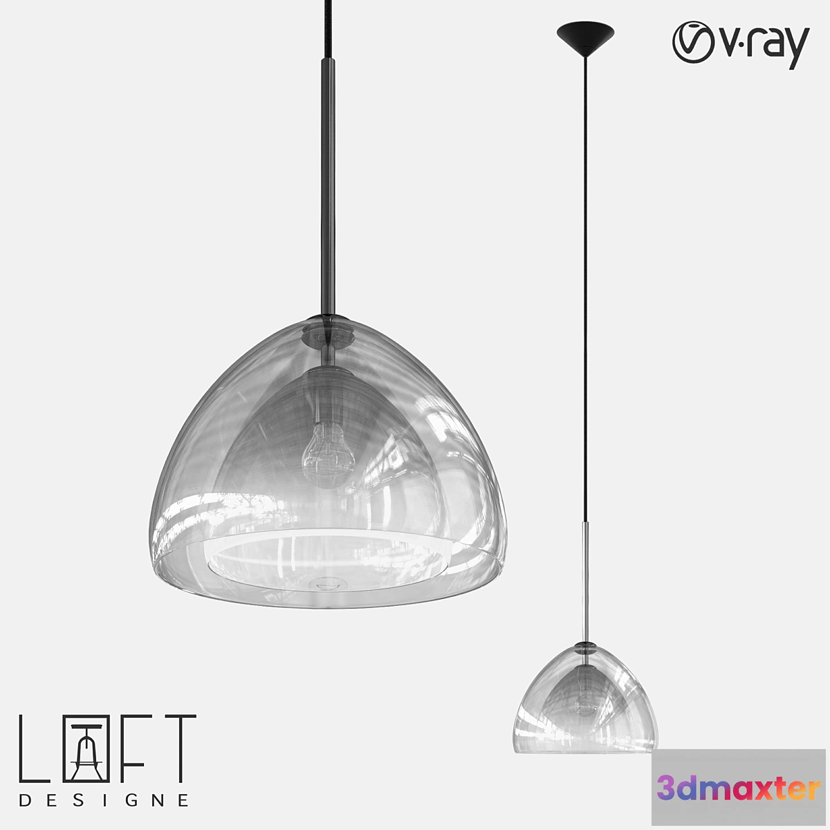 1340974 - Pendant lamp LoftDesigne 10887 model 3D Max