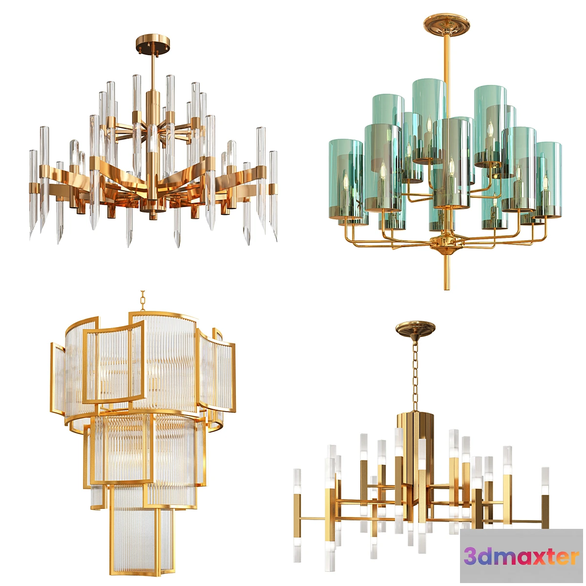 1341238 - Four Exclusive Chandelier Collection_5 3D Max