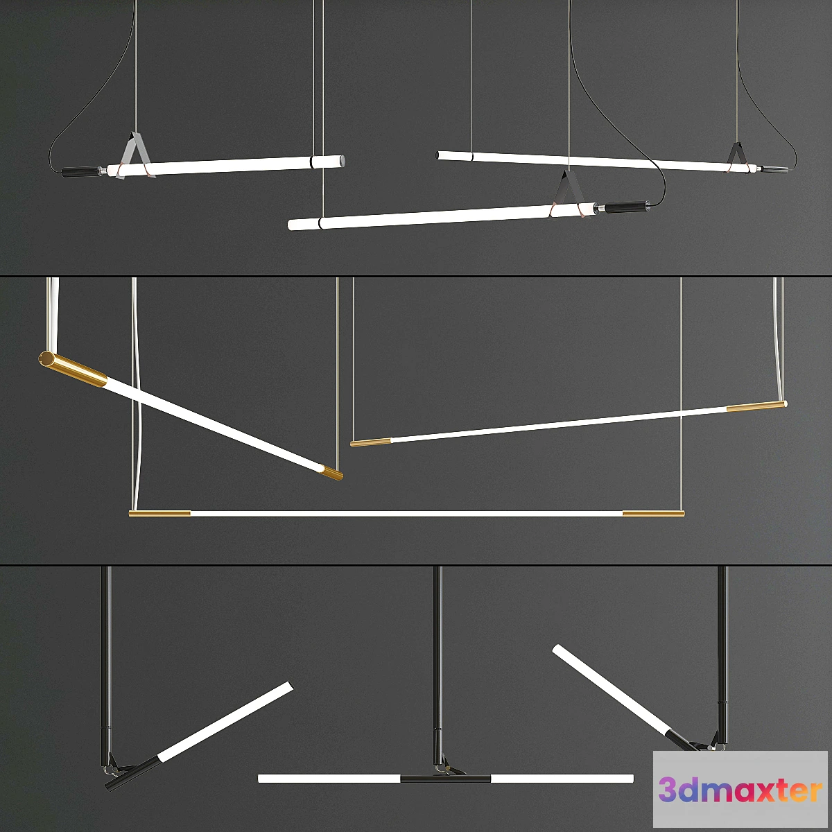 1341425 - Delta Thin Delia Pendant Lamps Collection 3D Max