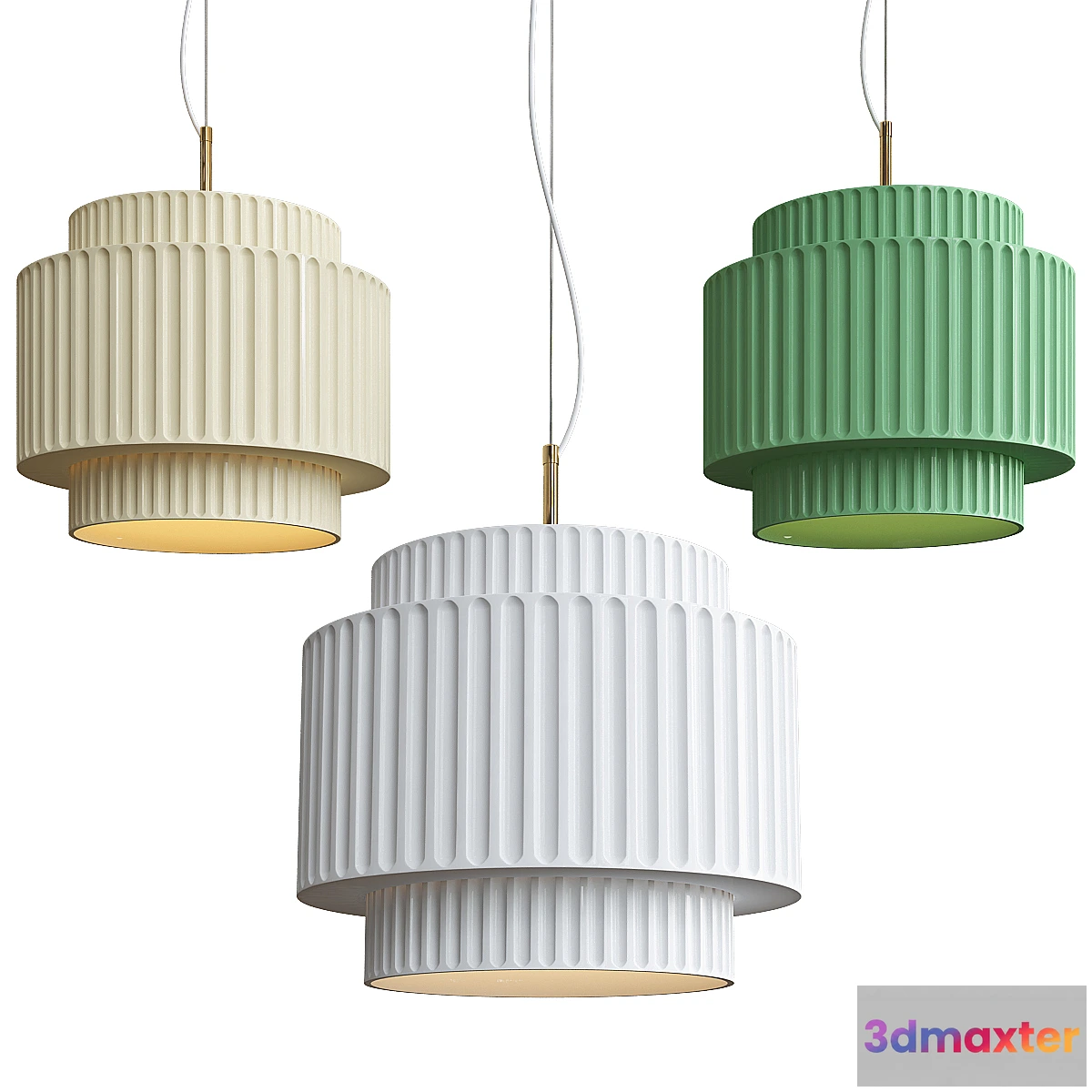 1341462 - Tristan Ceramic Pendant Light 3D Max