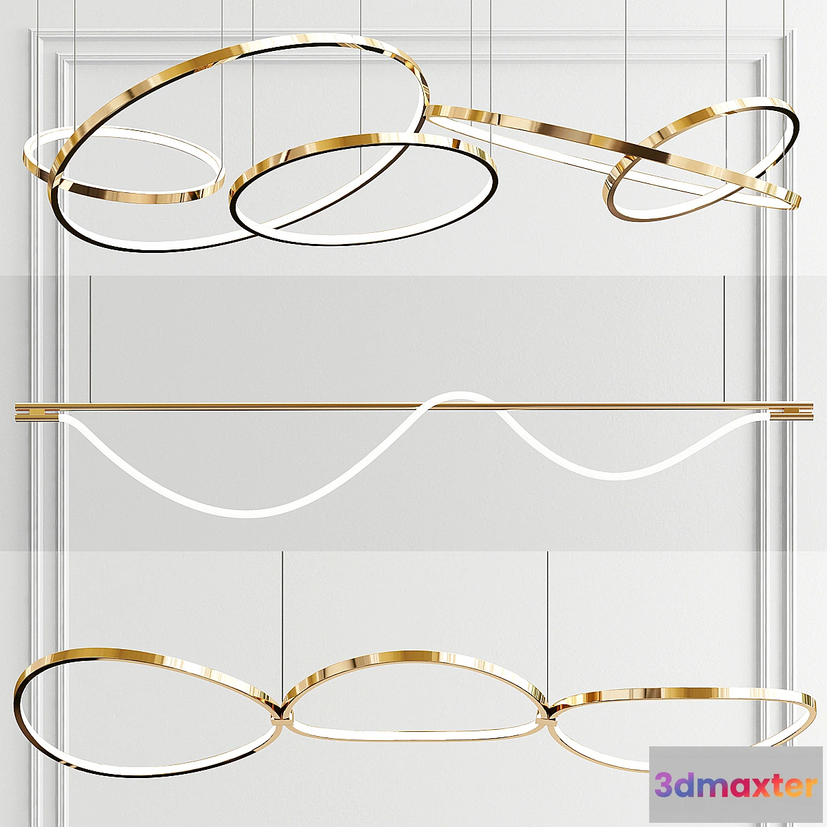 1341750 - Lohja Surrey Infinity Chandelier - 3 type 3D Max