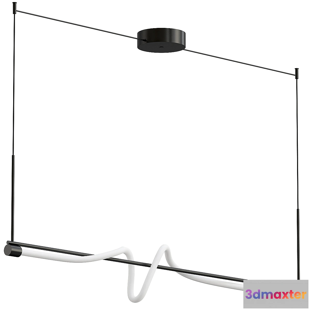 1342099 - Cursive Linear Pendant 3D Max