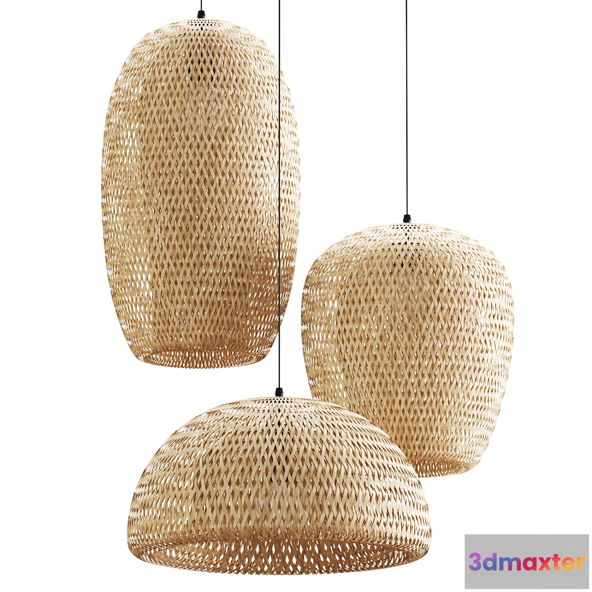 1342581 - Aliexpress  Rattan pendant lights 146 3D Max