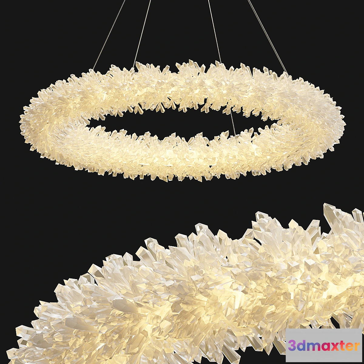 1342652 - Rh Geode Quartz Chandelier 3D Max
