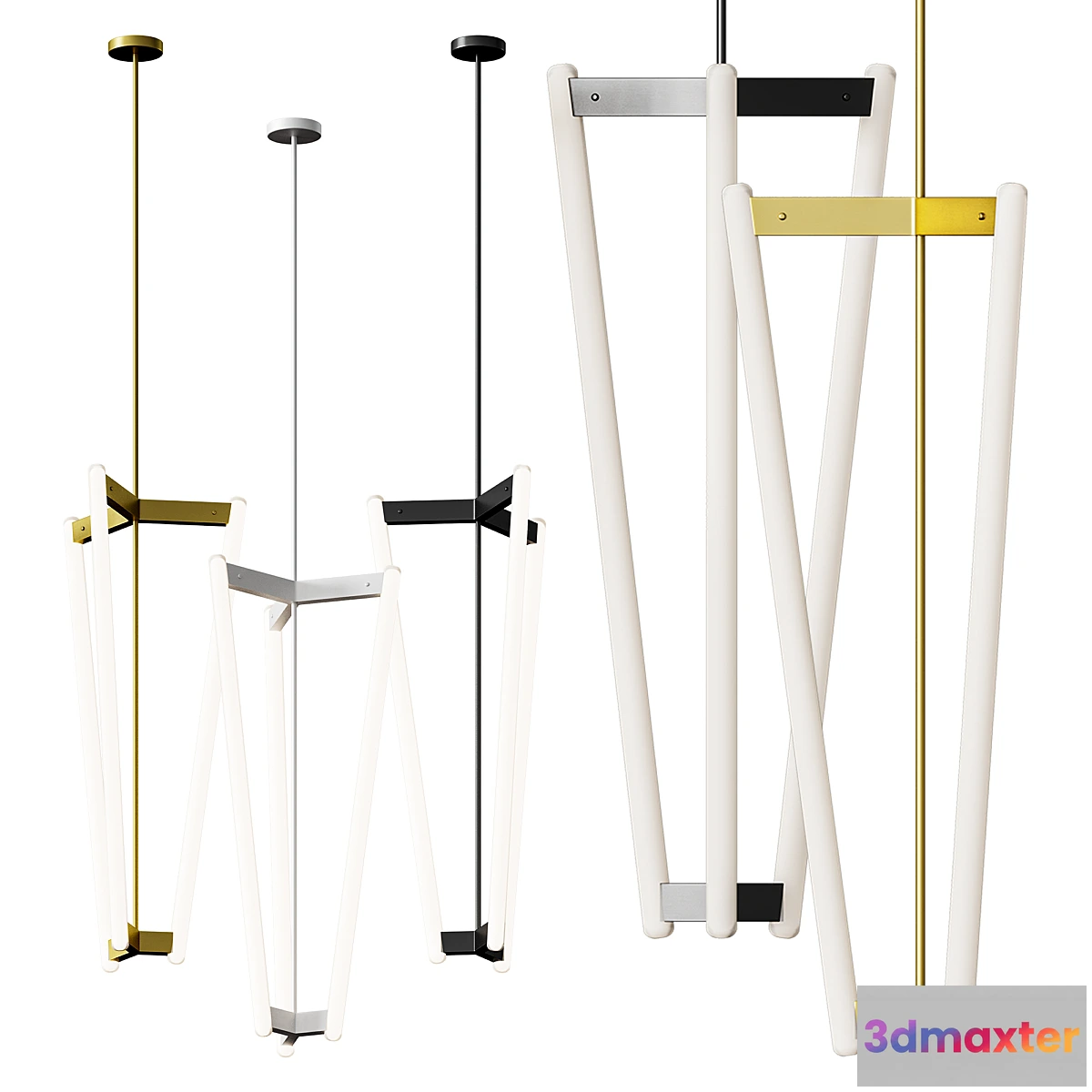 1342672 - Tube chandelier lamp 3D Max