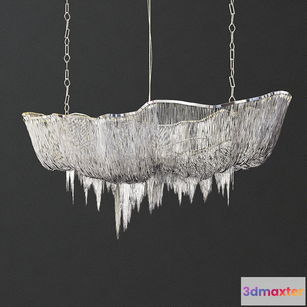 1343328 - Terzani Atlantis Nikel Chandelier 3D Max