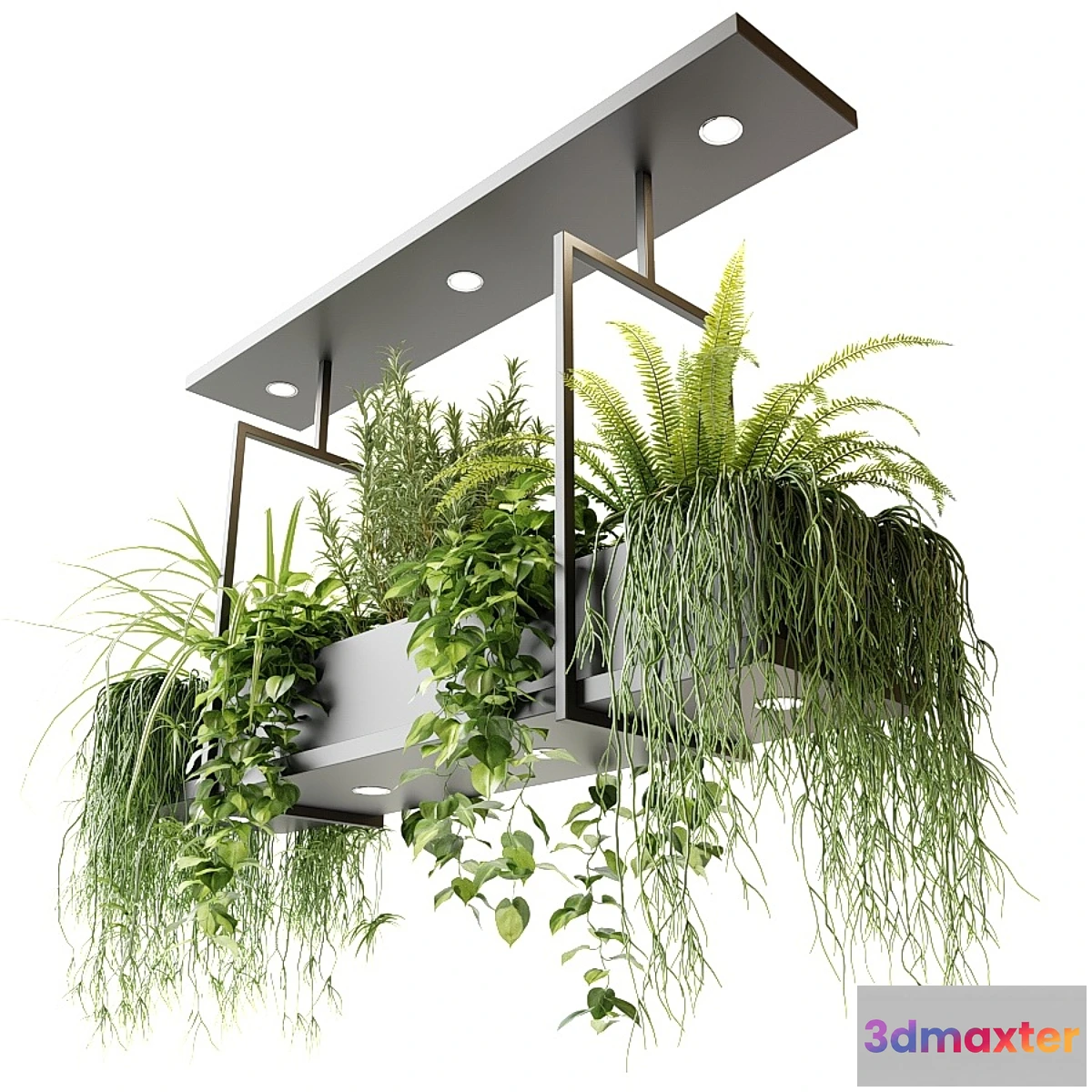1343362 - Suspended luminaire with plants OSLO 3D Max