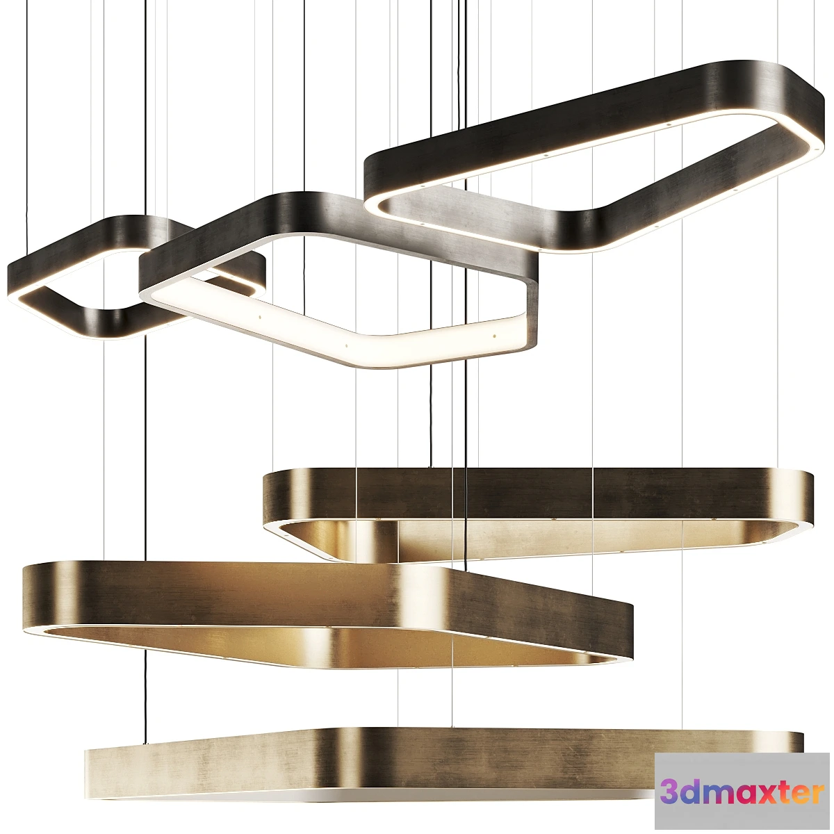 1343757 - Henge Polygonal Evo Pendant Lamps 3D Max