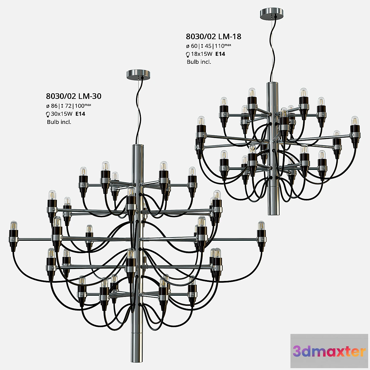 1344216 - Chandelier Divinare Molto 3D Max