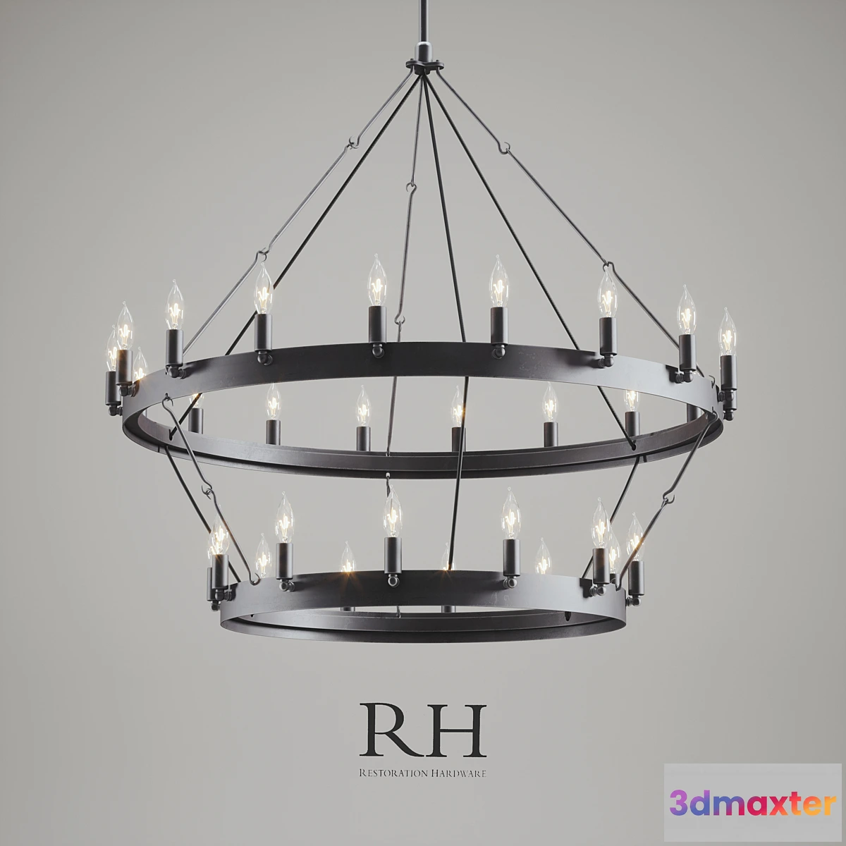 1344475 - CAMINO VINTAGE CANDELABRA 2-TIER CHANDELIER 3D Max