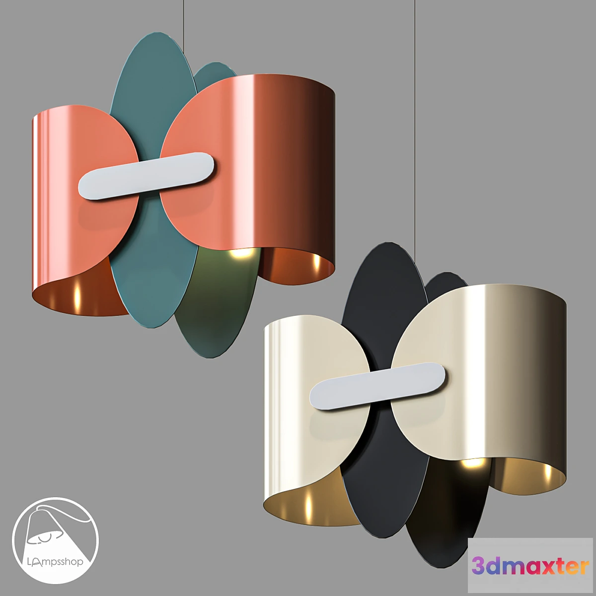 1344543 - LampsShop.com PDL2319 Pendant Molte 3D Max