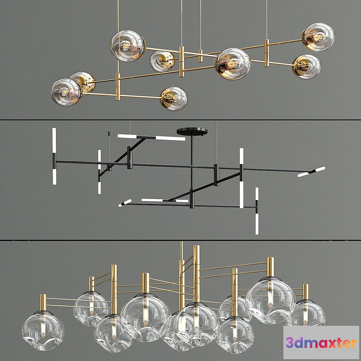 1345570 - Altona Temper Gap Chandeliers Collection 3D Max